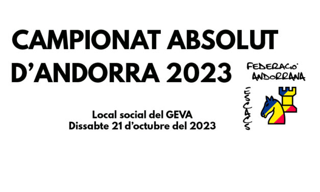 Campionat Absolut d’Andorra 2023 – Bases
