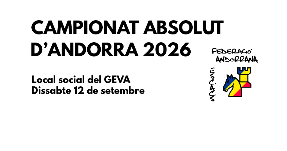 Campionat Absolut d’Andorra 2026 – Bases
